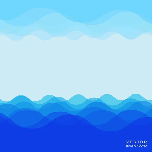 Diseño de olas de agua — Vector de stock