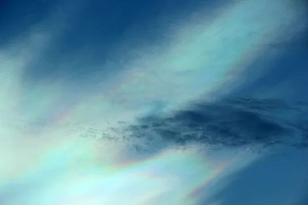 Beautiful iridescent colorful cloud — Stock Photo, Image