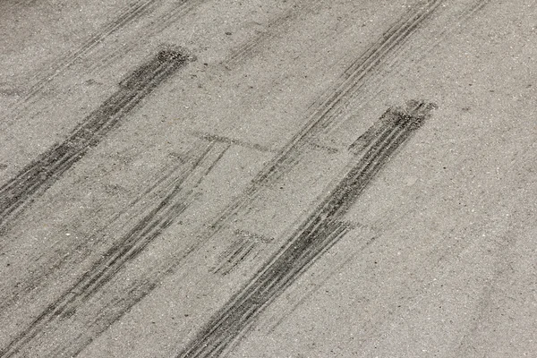 Tire marks on road track — Stock Photo, Image