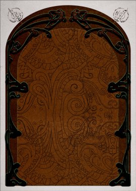 Art Nouveau arka planlar ve çerçeveler