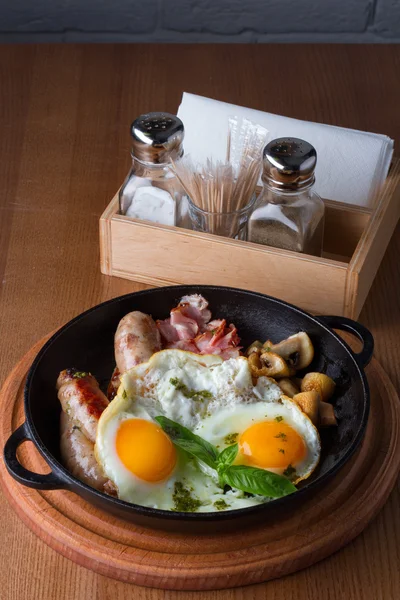 英式早餐煎蛋 — 图库照片