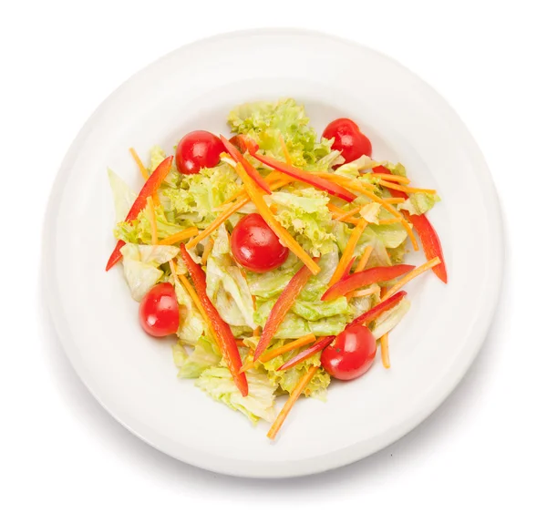 Vegetable salad. Isolated on white — Stock Photo, Image