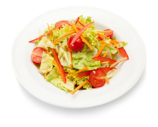 Plantaardige salade. Geïsoleerd op wit — Stockfoto