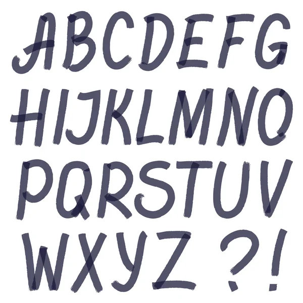 Handschriftliches Textmarker-Alphabet — Stockvektor