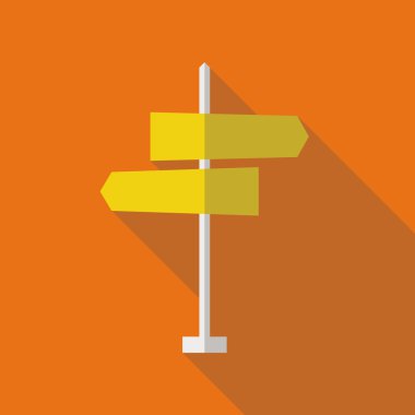 Yol işareti düz simgesi