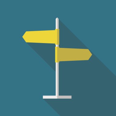 Yol işareti düz simgesi