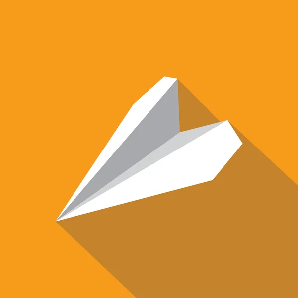 Icono plano de avión de papel. Papel Origami Símbolo de avión . — Vector de stock
