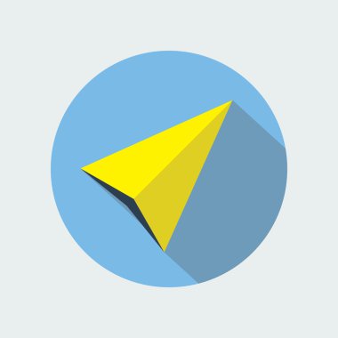 Navigasyon Ok Düz Simgesi. Navigator Yön Sembolü.