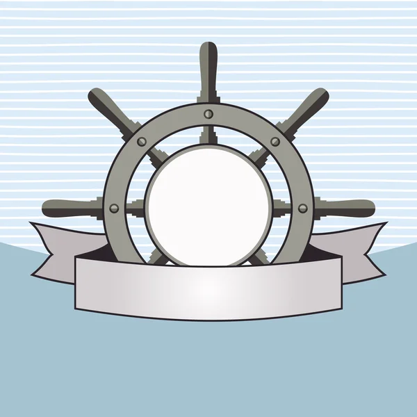Векторный фон штурвала корабля — стоковый вектор