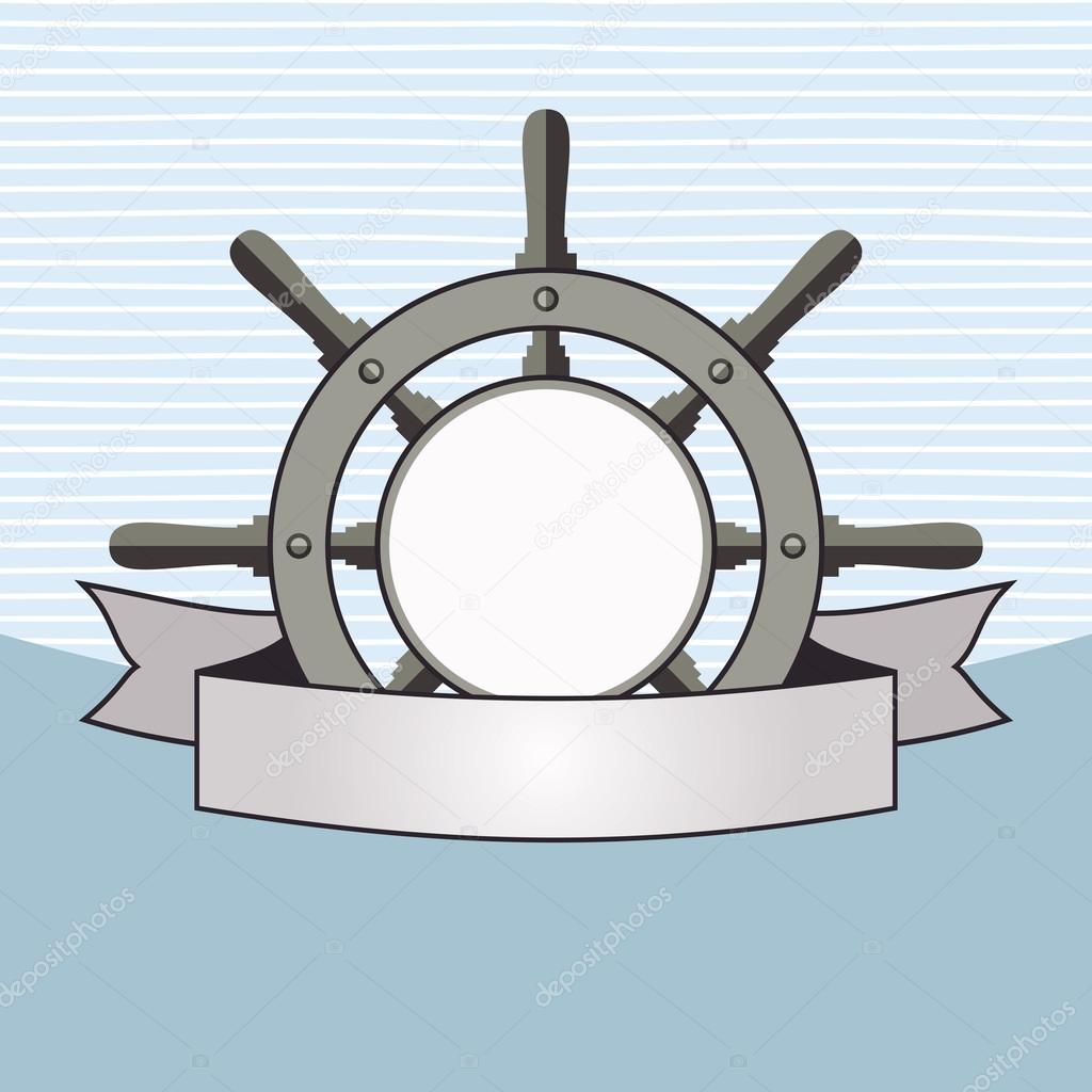 Ship Helm Vector Background