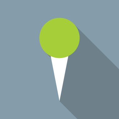 PIN vektör düz simgesi itmek