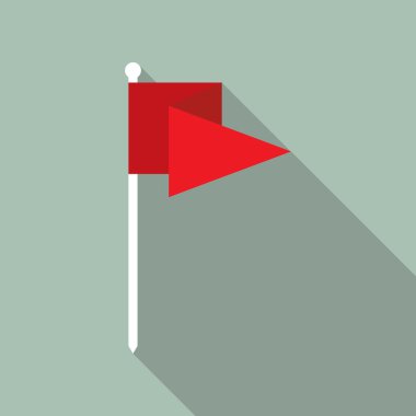 Bayrak Pin vektör düz simgesi