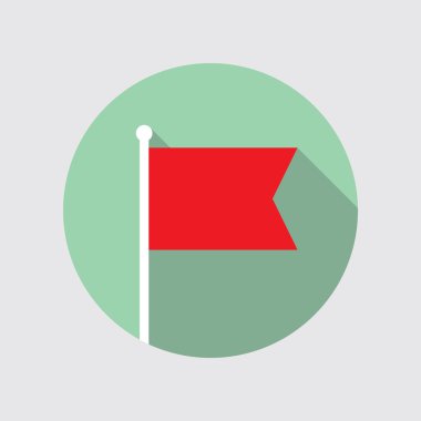 Bayrak Pin vektör düz simgesi