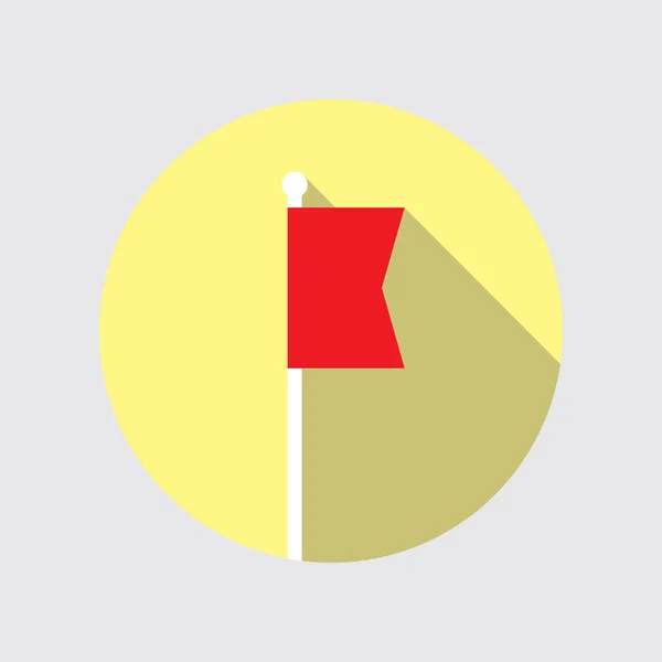 Bandera Pin Vector Icono plano — Vector de stock