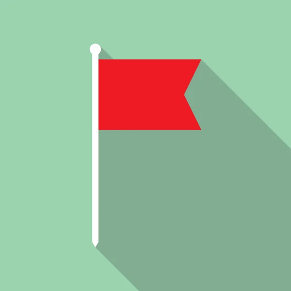 Bandera Pin Vector Icono plano — Vector de stock