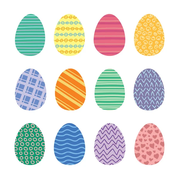 Easter Eggs Vector Icons Set — Stock Vector