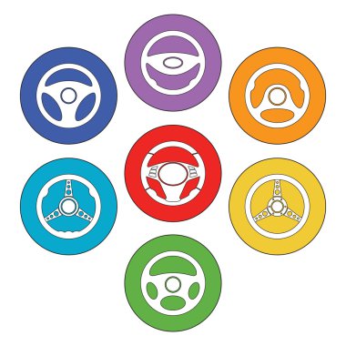 Araba direksiyon Icons set