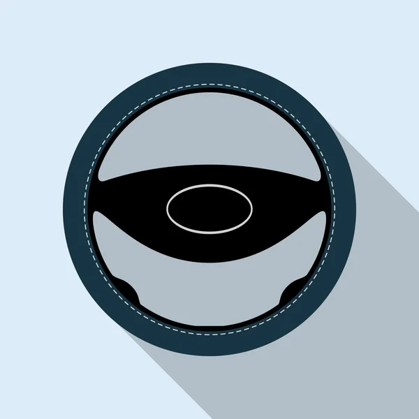 Simbolo piatto icona volante auto — Vettoriale Stock
