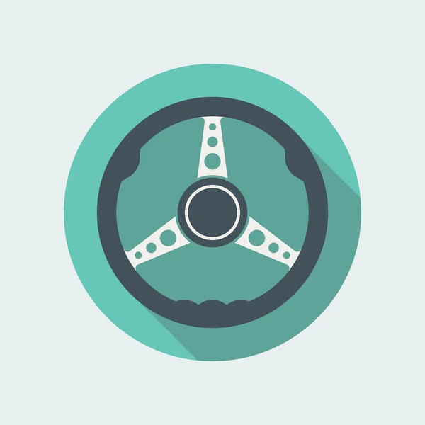 Icône de volant de voiture Symbole plat — Image vectorielle