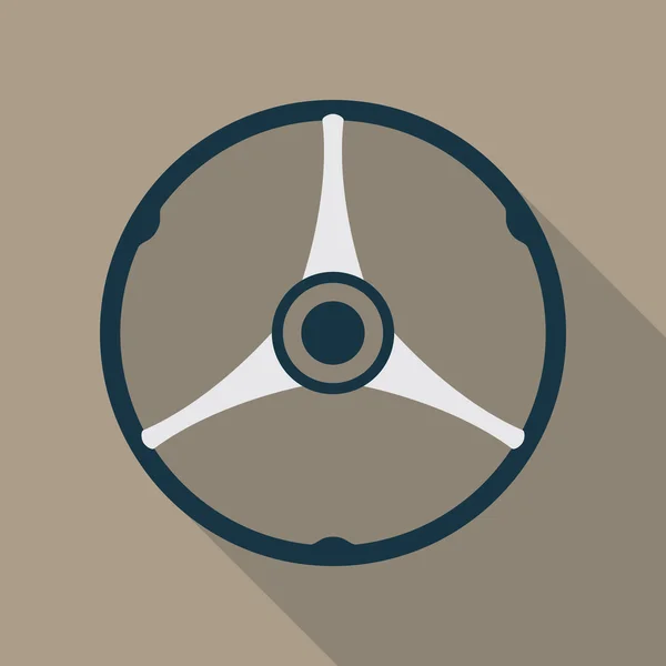 Symbole plat d'icône de volant de voiture rétro — Image vectorielle