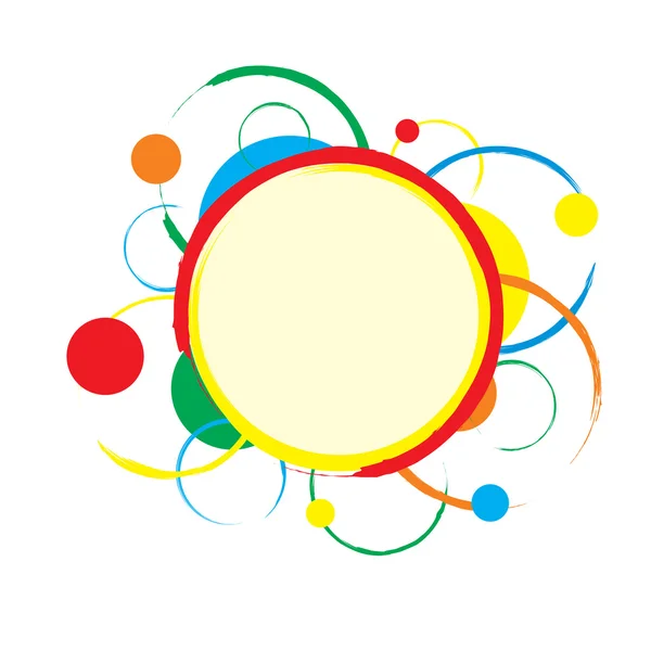 带空白空间的彩色圆圈背景 — 图库矢量图片