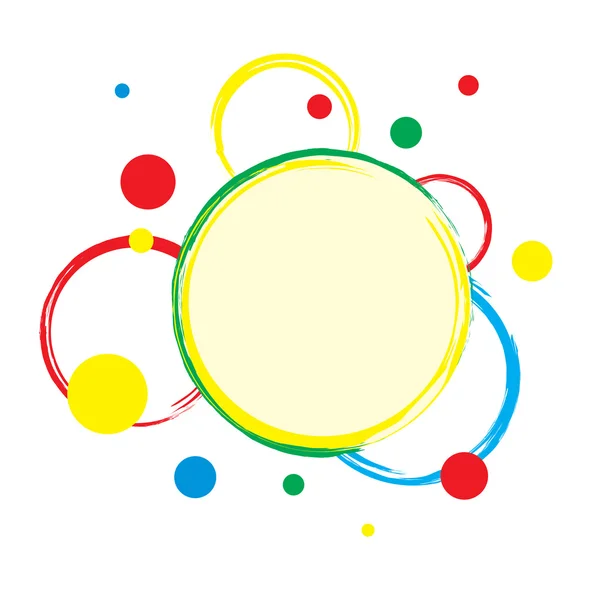 带空白空间的彩色圆圈背景 — 图库矢量图片