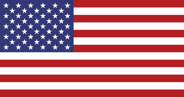 Flag of USA in correct proportion and colors