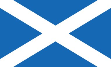İskoçya'da St Andrews Cross bayrağı veya Saltire