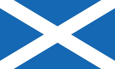 Flag of Scotland also known as St Andrews Cross or the Saltire clipart
