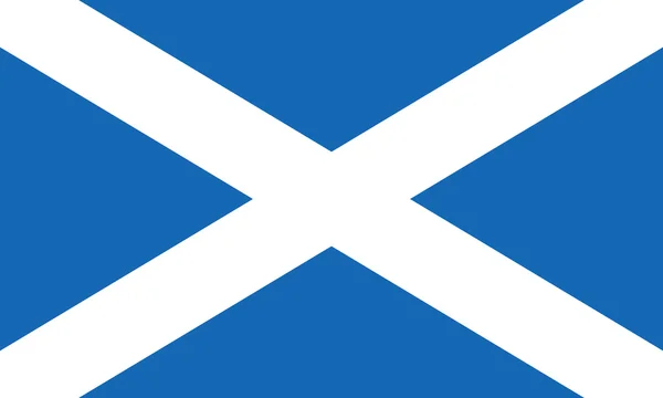 Vlag van Schotland ook bekend als St Andrews Cross of de Saltire — Stockvector