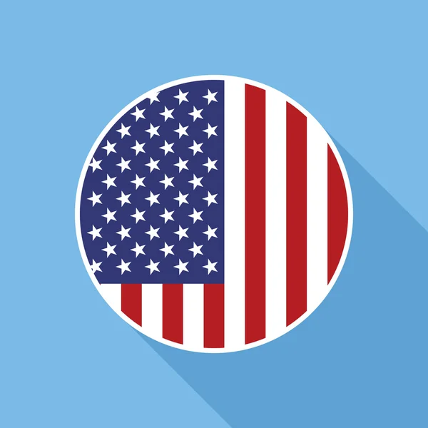 Estados Unidos Bandera Nacional Vector Icono plano — Archivo Imágenes Vectoriales