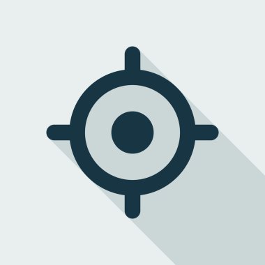 Gps Hedef Konum Düz Simge