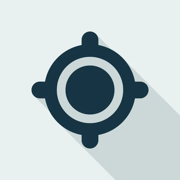 Emplacement de la cible GPS Flat Icon — Image vectorielle