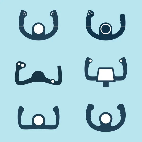 Uçak kontrol tekerleği Icons Set