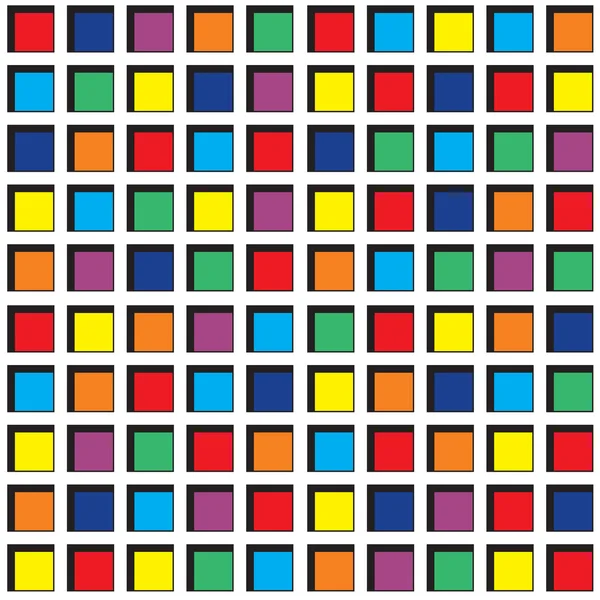 Sömlöst mönster med färgglada rutor — Stock vektor
