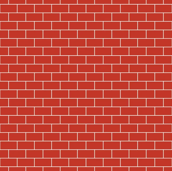 Pared de ladrillo rojo textura sin costura — Vector de stock