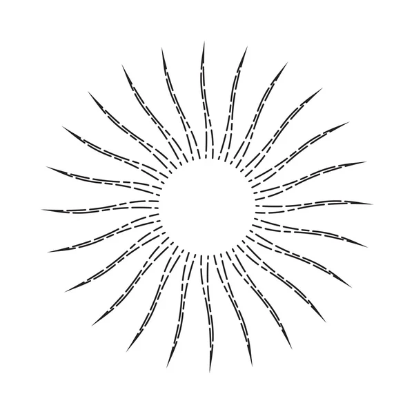 Старовинні лінійні Sunburst — стоковий вектор