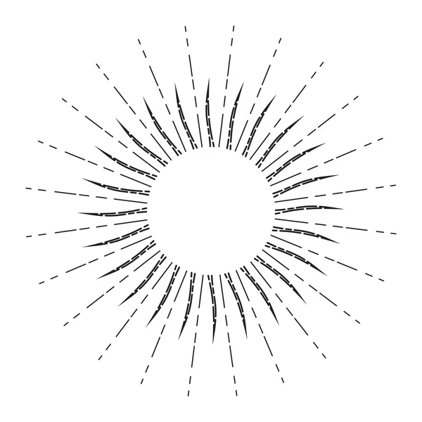 Старовинні лінійні Sunburst — стоковий вектор