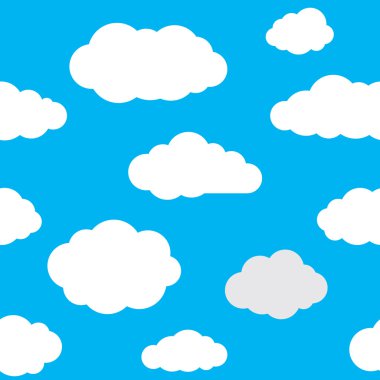 Clouds Seamless Pattern Background clipart