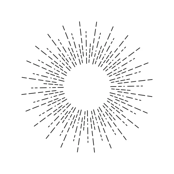 Винтажный линейный Солнечный взрыв — стоковый вектор