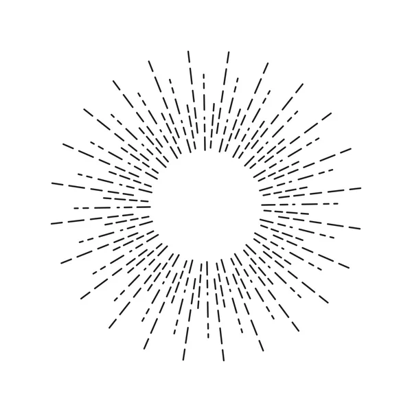 Старовинні лінійні Sunburst — стоковий вектор