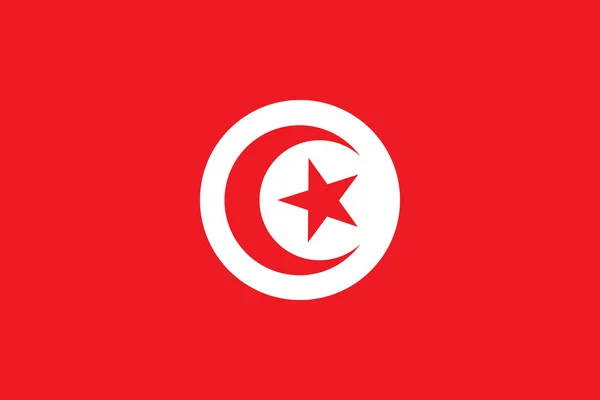 Tunézia zászló vector banner — Stock Vector