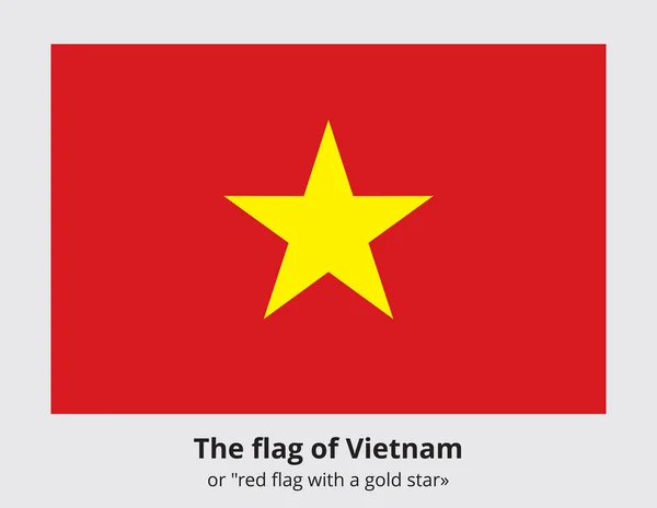 Vietnam flagga vektor banner — Stock vektor