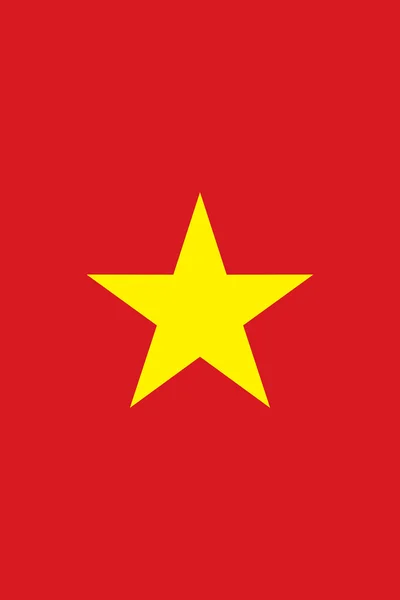 Bandera de Vietnam Bandera Vectorial — Vector de stock