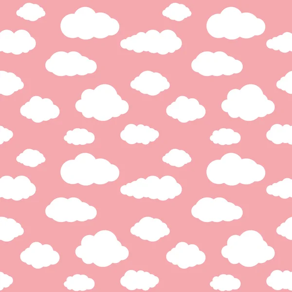 Wolken nahtlose Muster Hintergrund — Stockvektor
