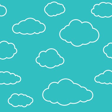 Clouds Seamless Pattern Background clipart