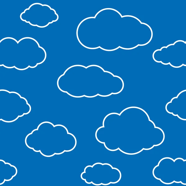 雲のシームレスなパターン背景 — ストックベクタ
