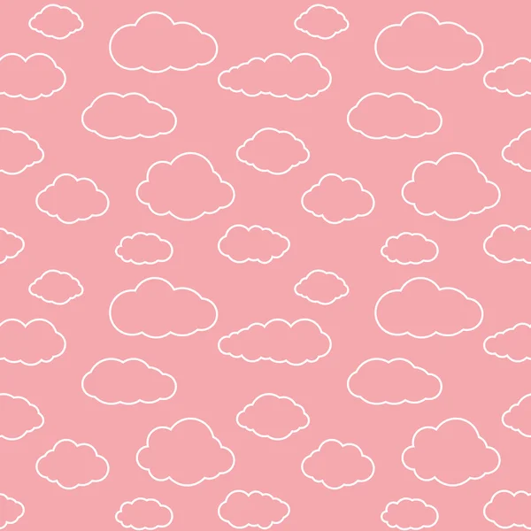 Nubes sin costura patrón de fondo — Vector de stock