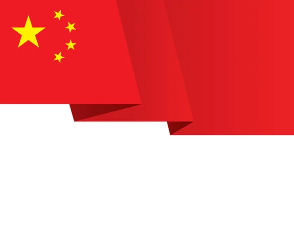 中国飘飘国旗背景 — 图库矢量图片
