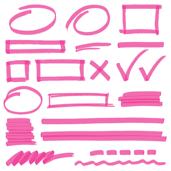 Highlighter Marking Design Elements